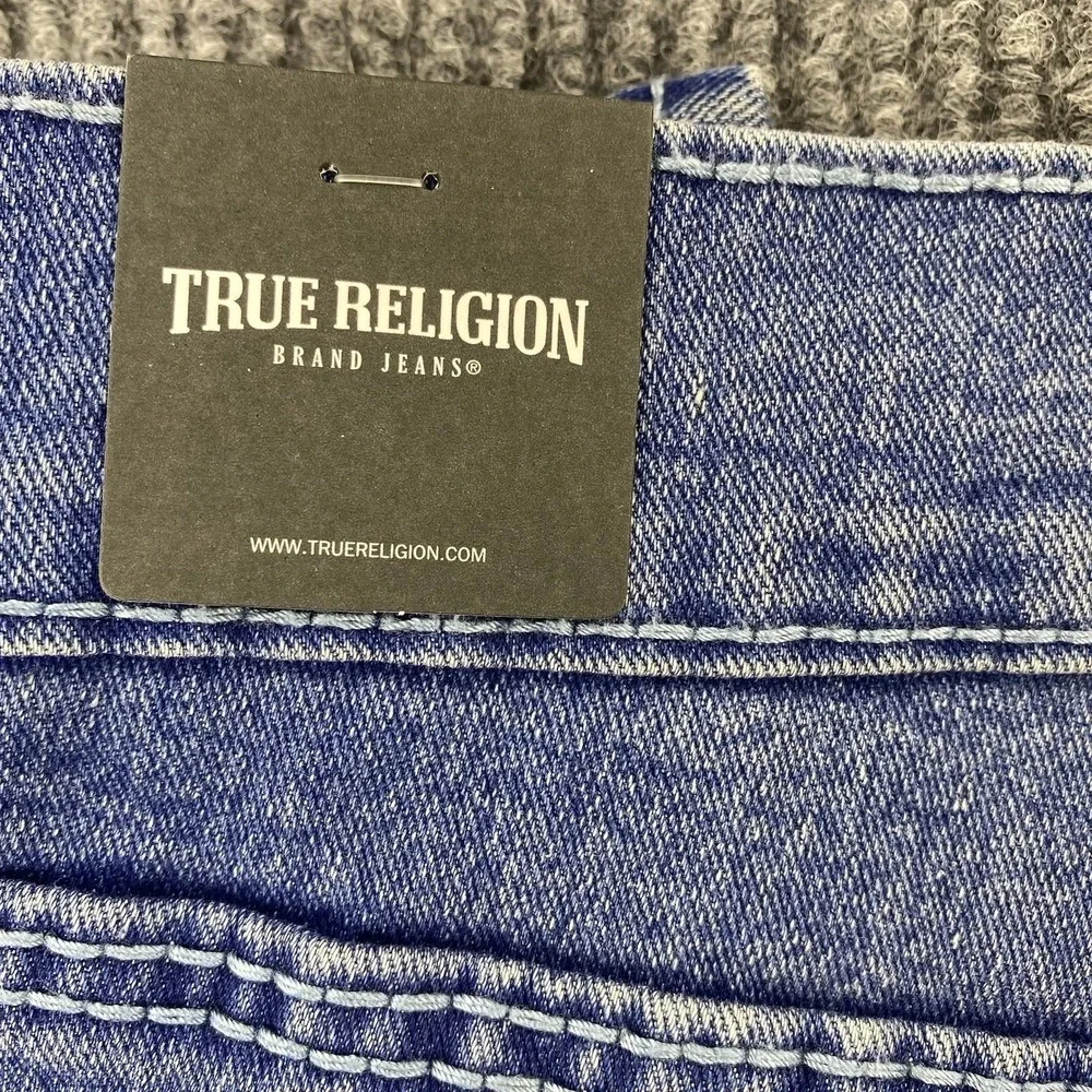 True Religion Geno Big T NF Slim Jeans Medium Neptune Wash Size 40 NWT $204